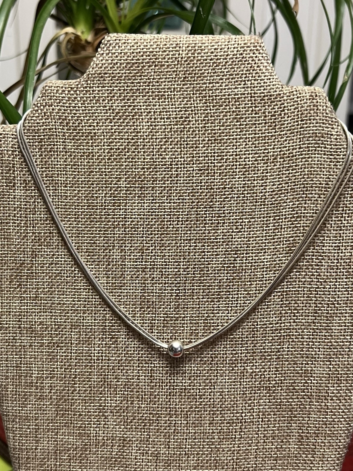 VINTAGE ESTATE STERLING SILVER 925 SLIDING BALL AND 3 CHAIN NECKLACE SET 16”
