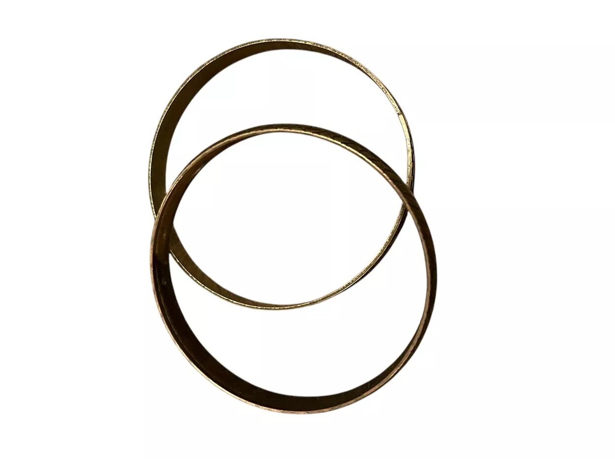 Bronze Color Bangle Bracelet Lot Of 2 Metal