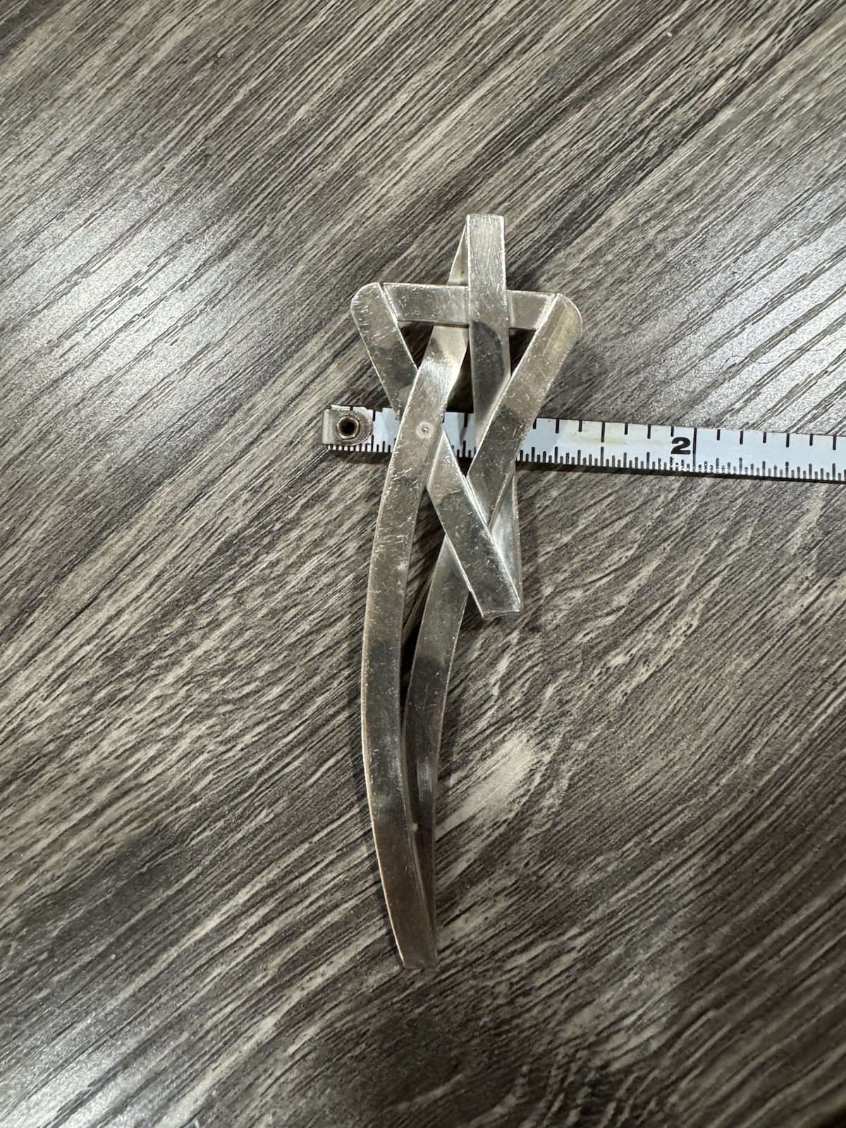 VINTAGE STERLING SILVER MODERNIST LARGE STAR BROOCH AND PEDANT