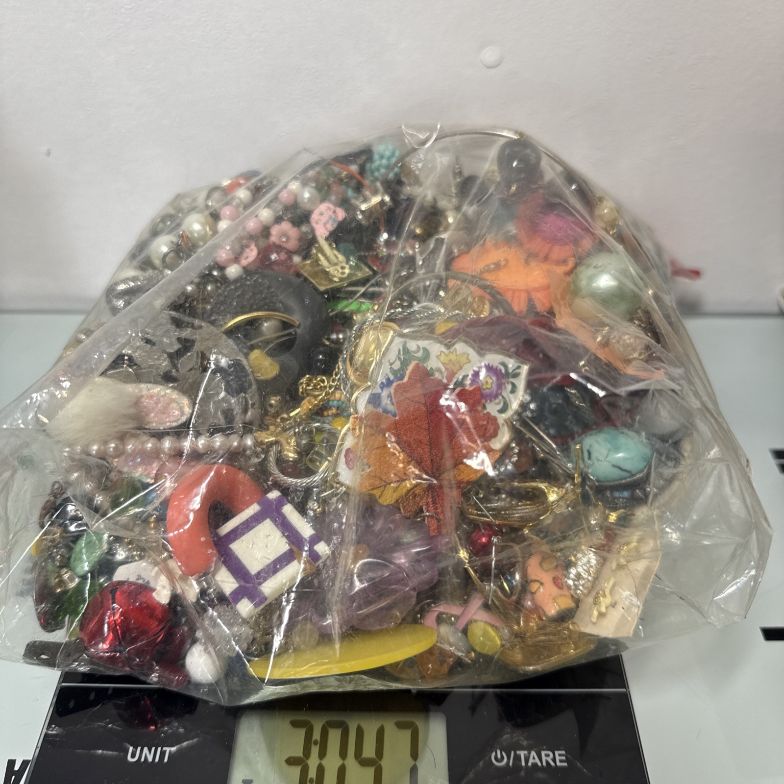 3+ lbs VTG to NOW CRAFT JUNK SCRAP BROKEN Jewelry Lot Harvest Repurpose Salvage