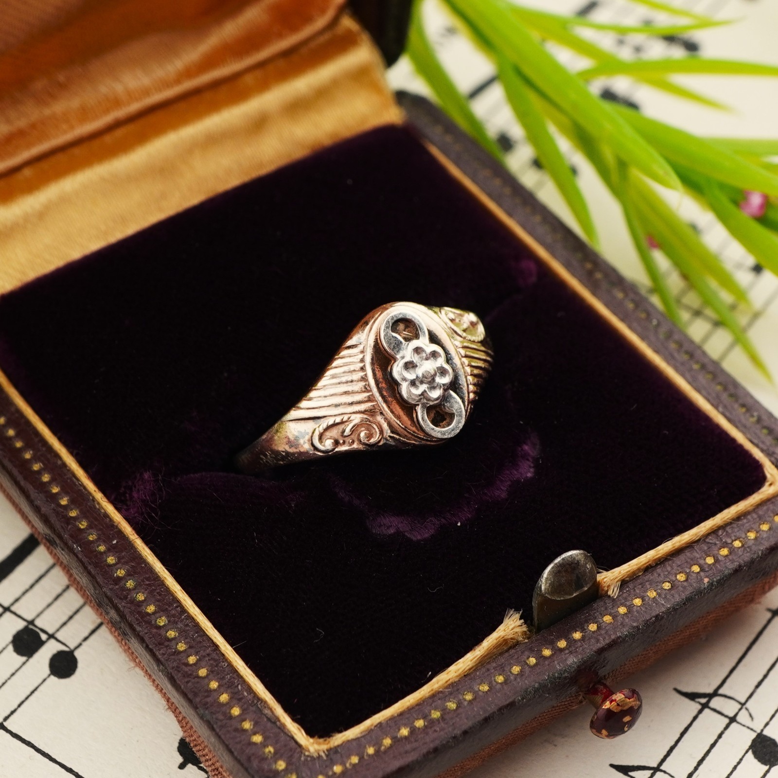 USSR 875 Silver Ring – Vintage Soviet Women’s Jewelry Size 7 / 17.5