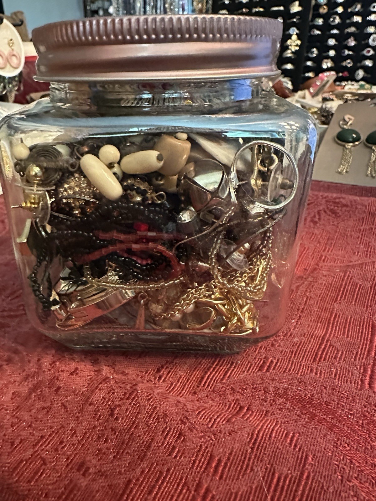 Mystery Jewelry Jar Vintage Signed Wearable Resell Gift 1970s to Current Day 1lb