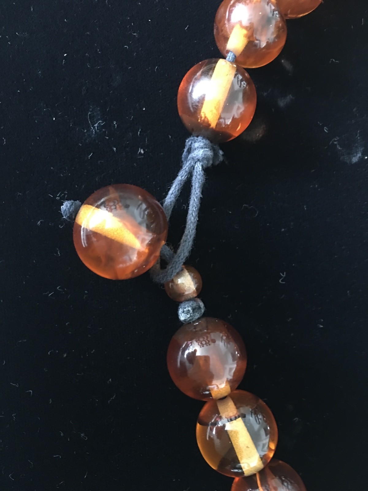 Anthropologie Amber Resin Statement Necklace