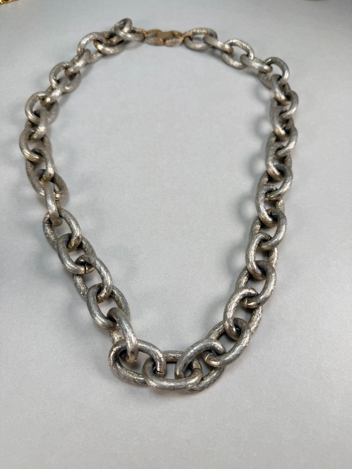 Vintage Coro Necklace Pegasus Silver Link Timeless Trendy Big Chunky Long 29’