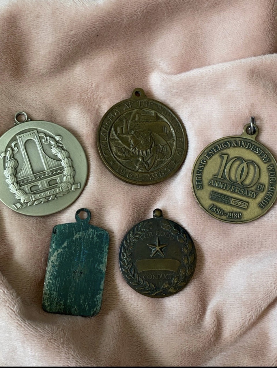 Mix Military Necklace Pendant Lot Of 5