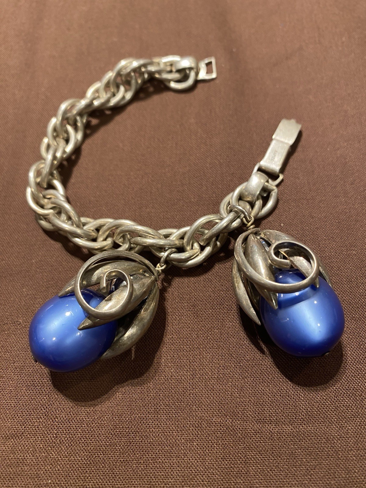 Iconic Eugene Bertolli for Napier Blue and Silver Kumquat Bracelet