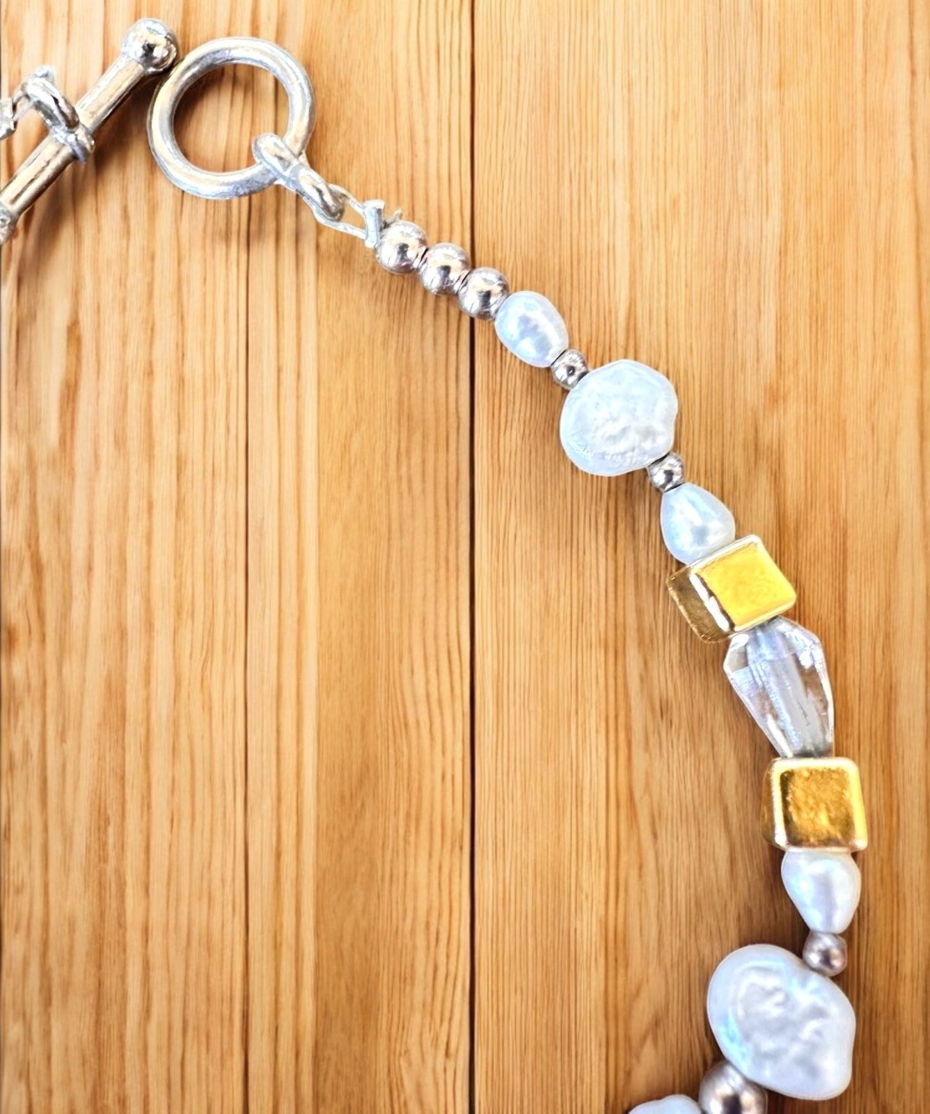 VTG Handmade Freshwater Pearl Bracelet Tammy Birthday Anniversary Toggle Closure