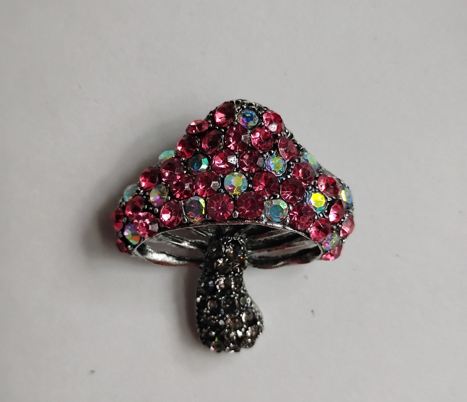 Dreamy Pink Mushroom Brooch | Sparkling Rinestone Jewelry | High End Fashion…