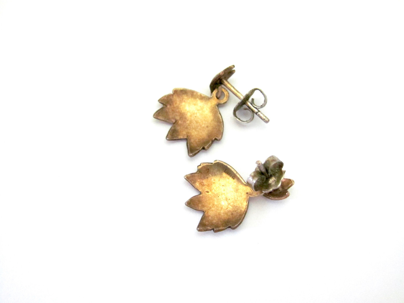 Vintage Earrings Enamel Flowers Silver Gold Guilded Dainty Birthday Anniversary
