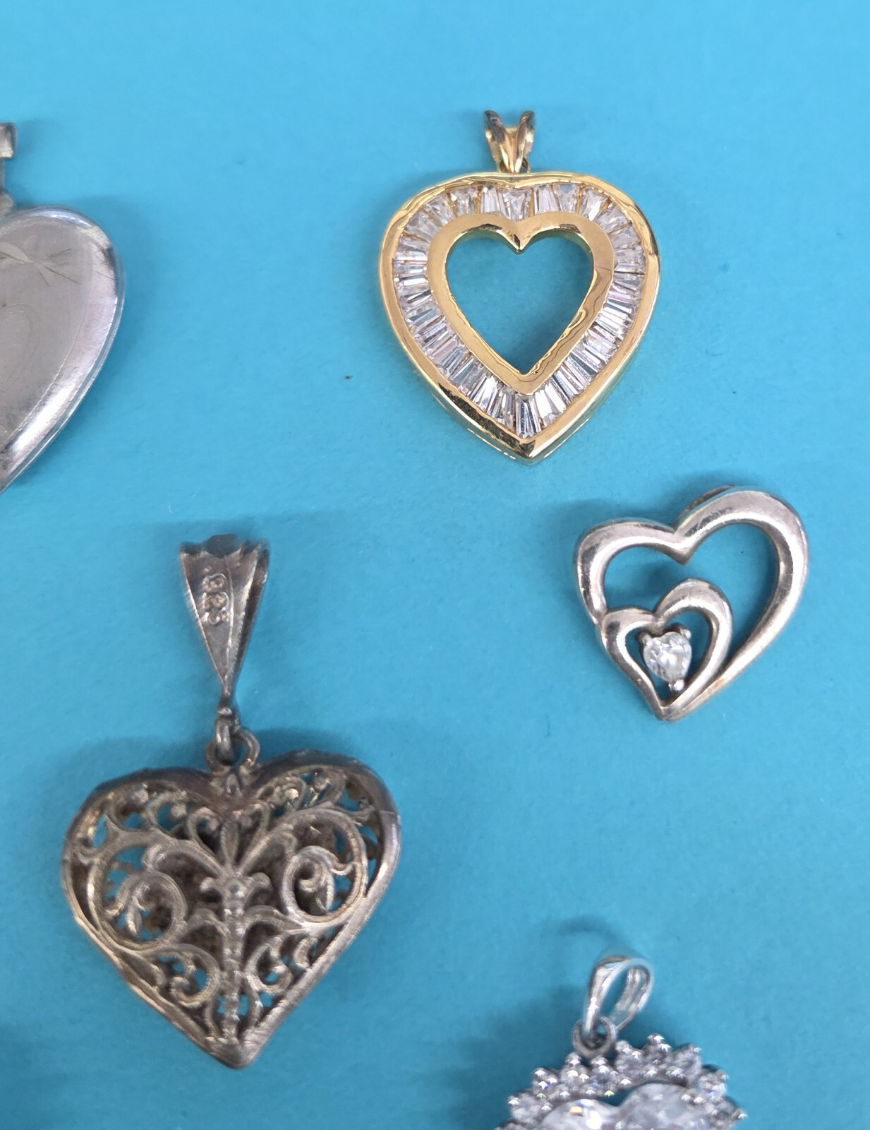 Sterling Silver Heart Shape Design Variety Fashion Charms / Pendants / Locket