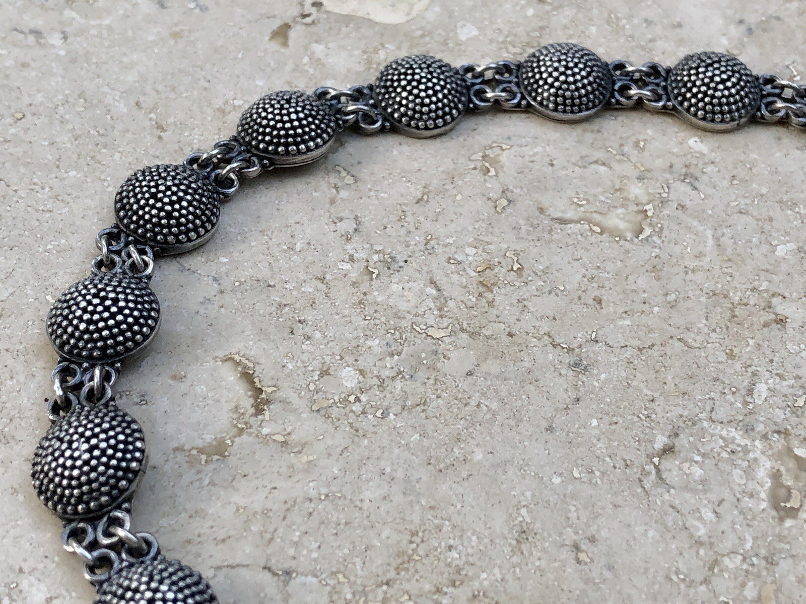 ✨🫧 VINTAGE .925 STERLING SILVER DOME BEAD BALL Link Bracelet | ESTATE Piece 🫧✨