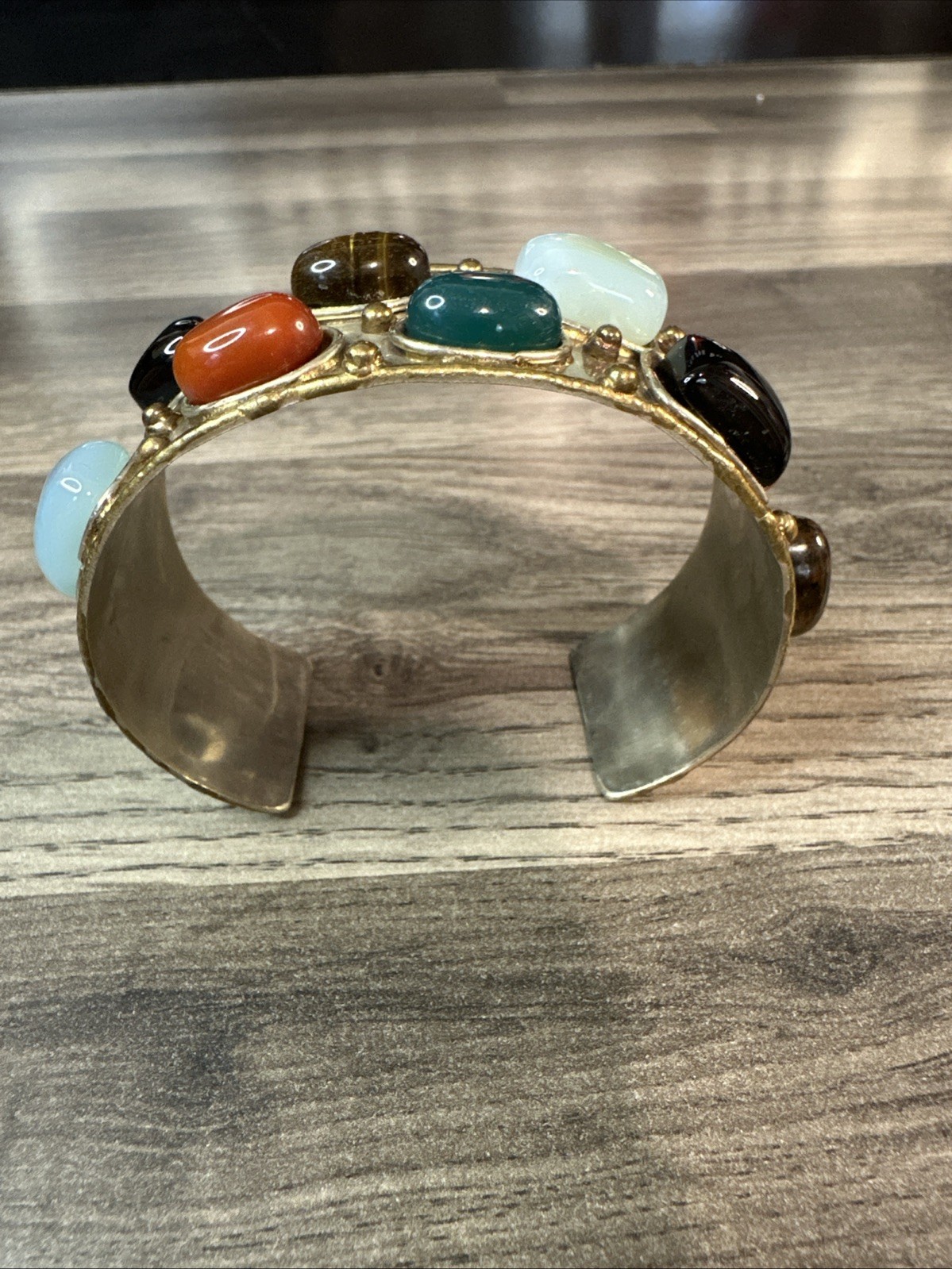 Vintage Multi Stone Cuff Bracelet ! Gorgeous!