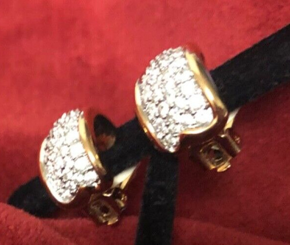 VTG SWAROVSKI Jeweler’s Collection Gold-Plated EARRINGS SWAN+SIGNATURE+COPYRIGHT