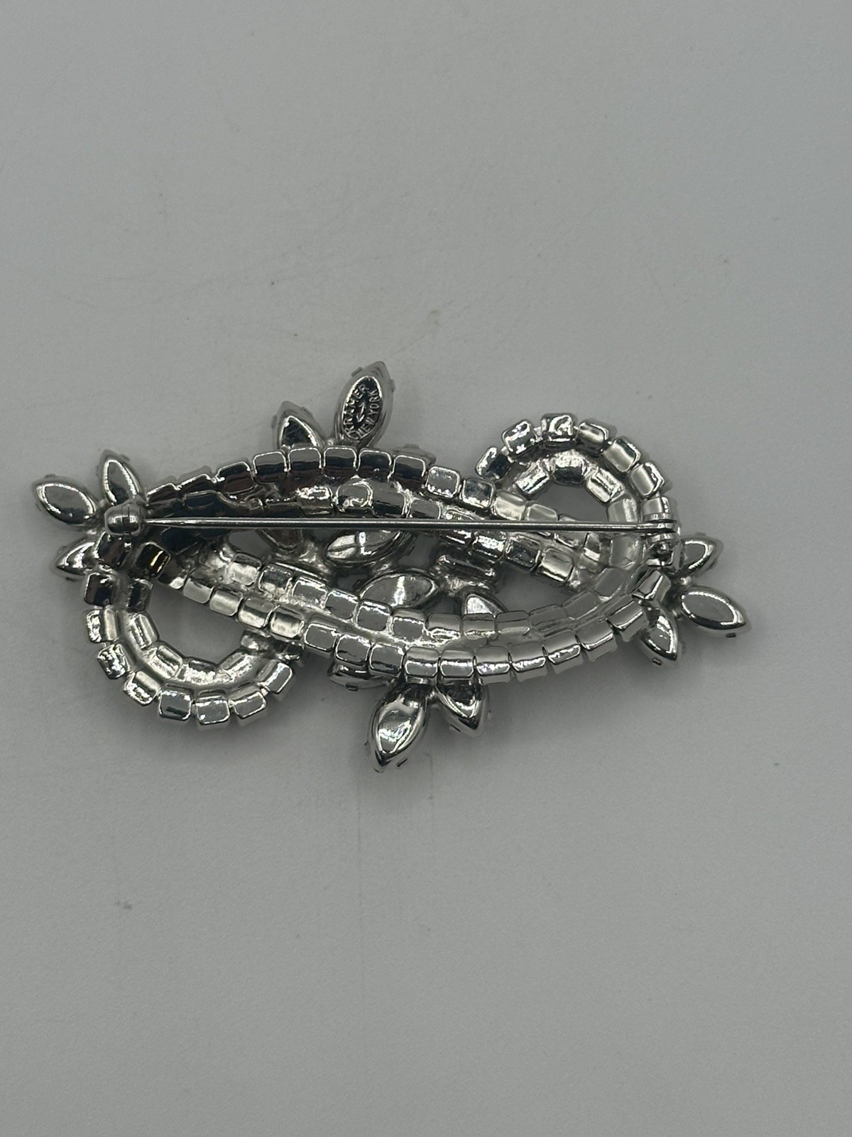 Stunning Vintage Signed Kramer of New York Rhinestone Brooch