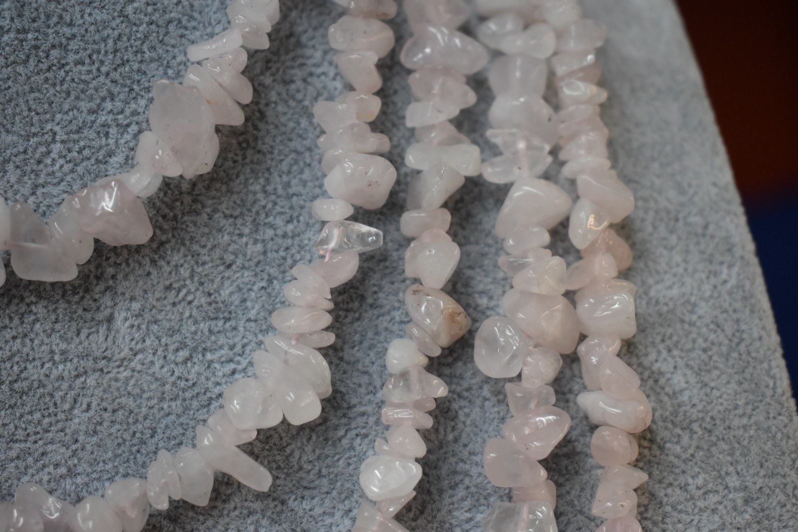 Beautiful Rose Quartz Stone Necklace Endless Strand 100 Inches Really nice New