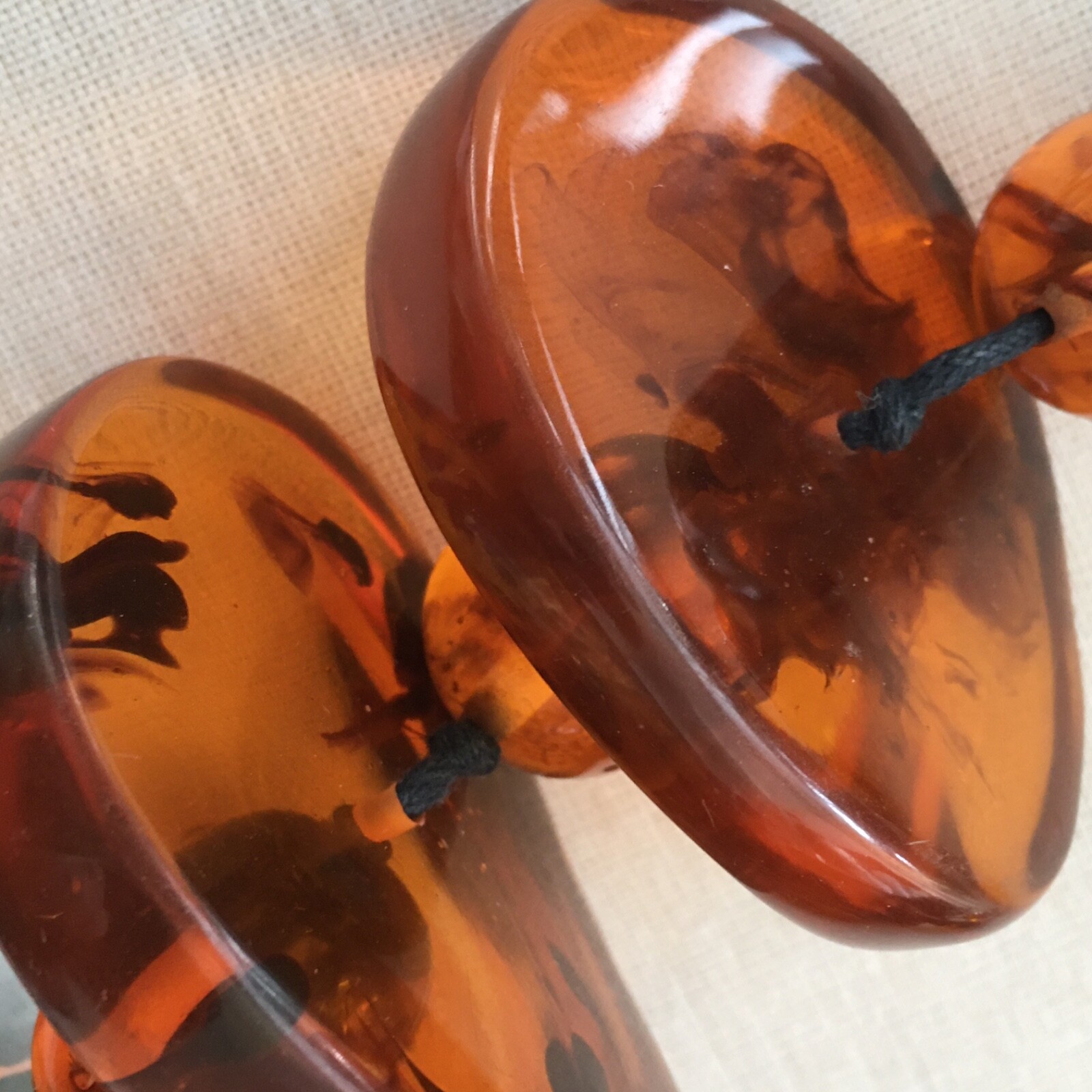 Anthropologie Amber Resin Statement Necklace