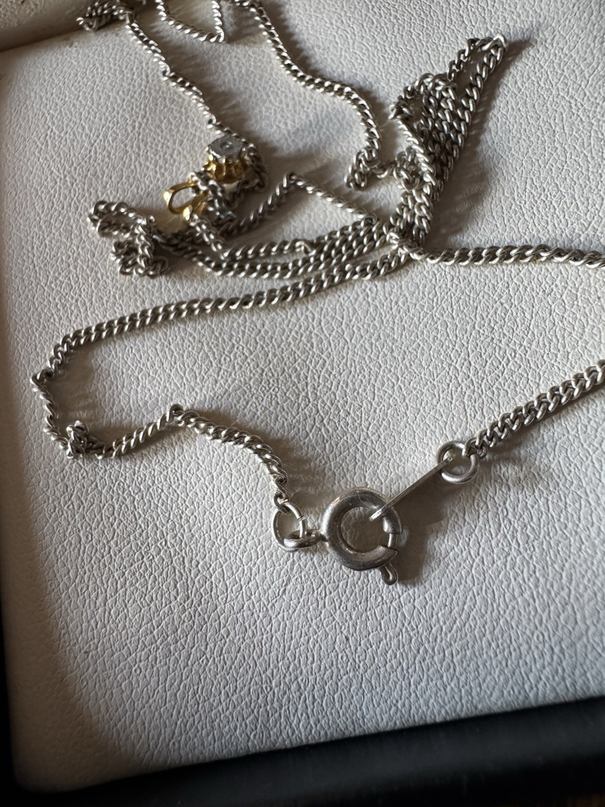Vintage necklace chain with charm pendant 18″ length