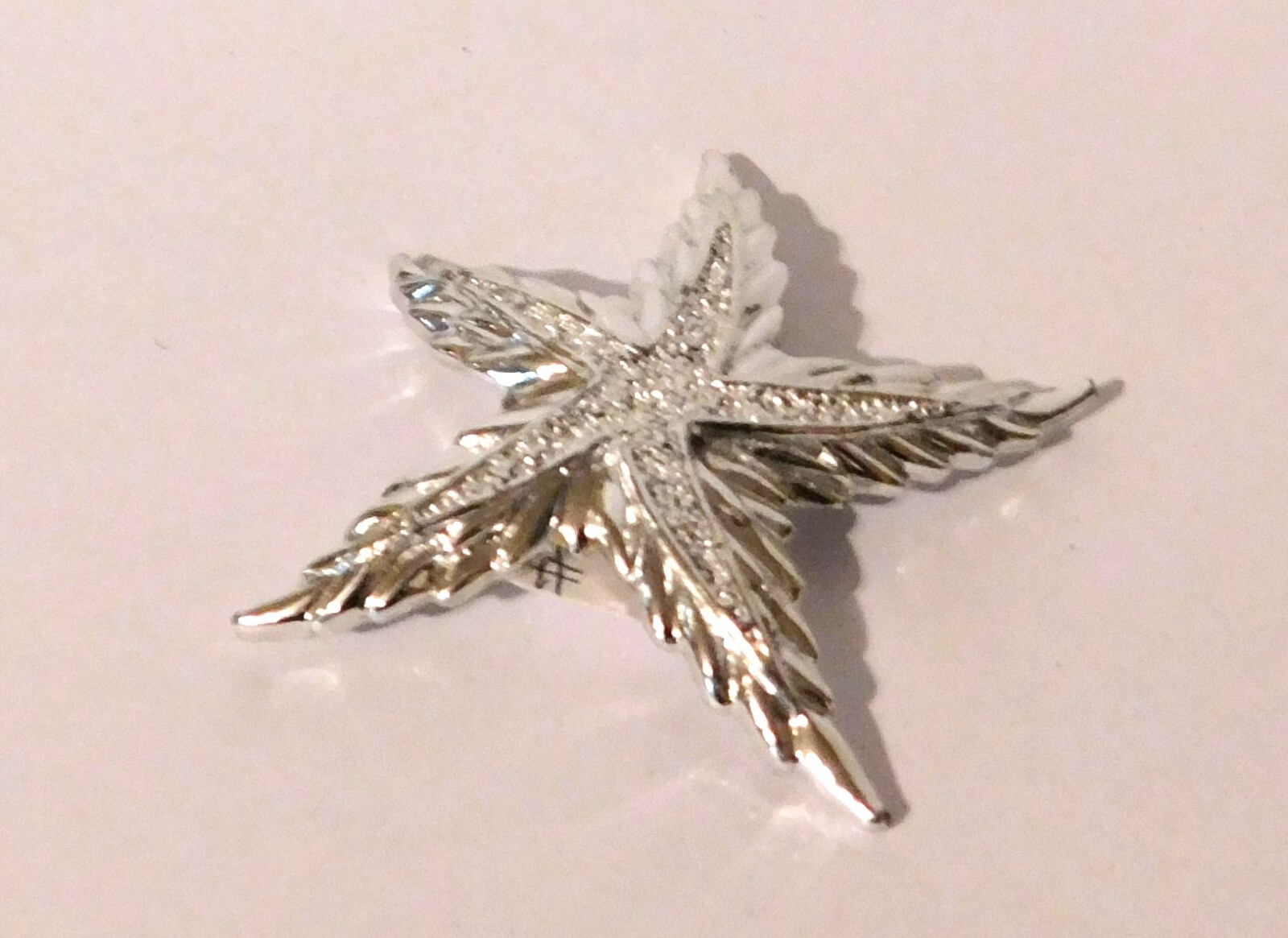 Brooch Silver-Tone Rhinestone Starfish Sea Creatures – A2