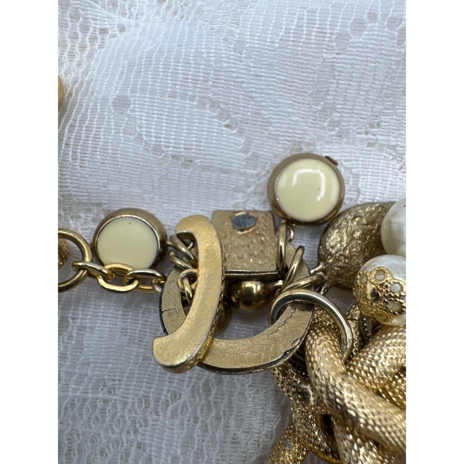 Artisan Crafted Repurposed Jewelry Charm Bracelet Upcycled Junk Loaded Style