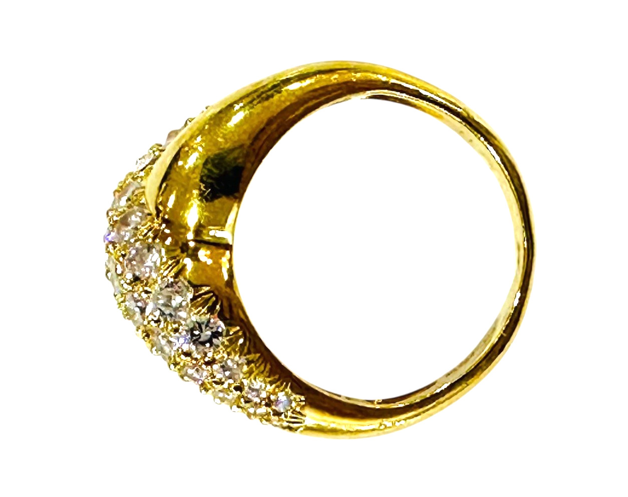 Kurt Wayne 1.50 Carat Paved Diamond 9.6 Grams 18k Yellow Gold Ring 6