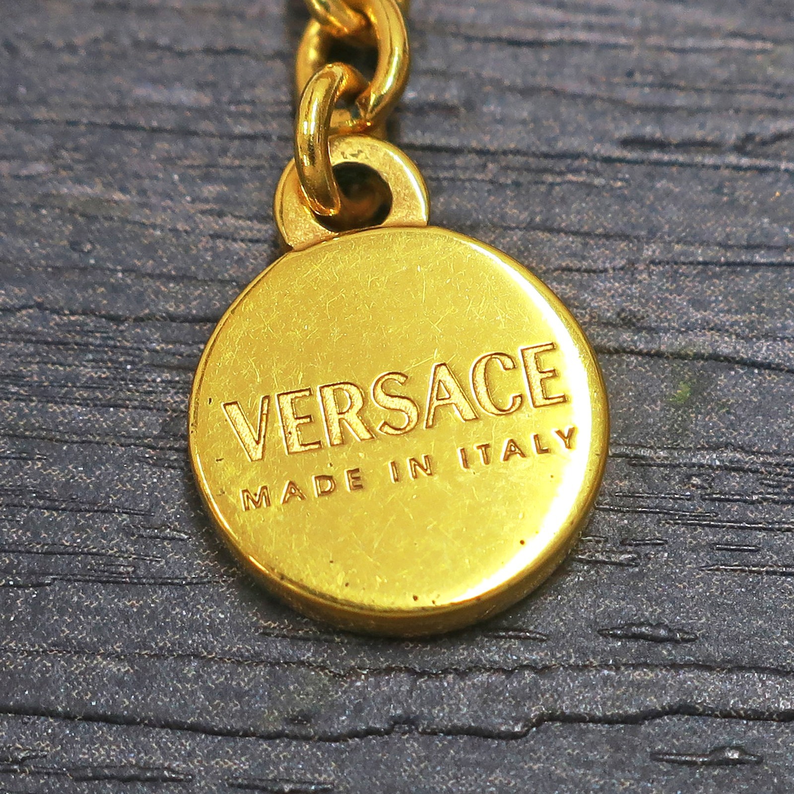 VERSACE Gold Plated Medusa Chain Necklace Pendant #1367c Rise-on
