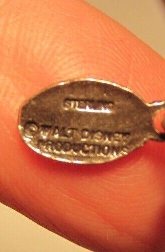 Vintage Sterling Disneyland Mickey Mouse Waiving Bracelet Travel Charm Jewelry