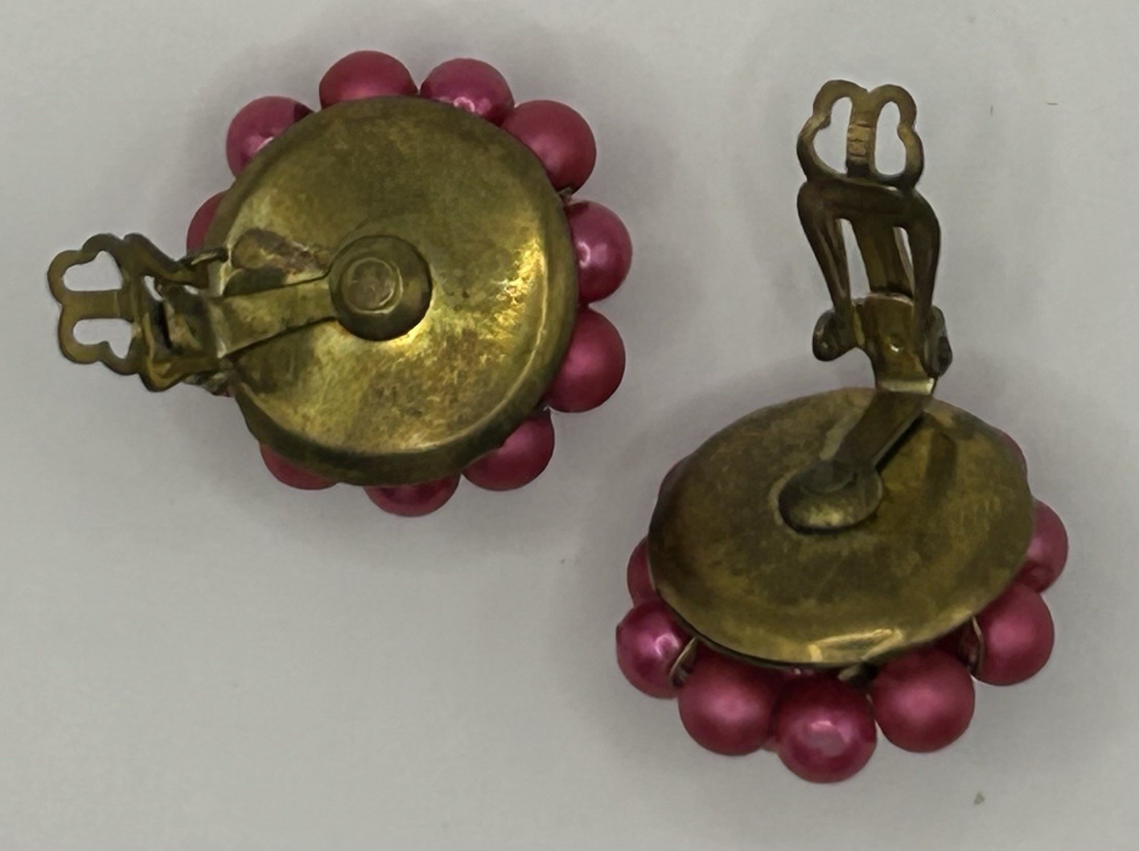 Vtg Signed Japan Beaded Necklace/clip on earring Set