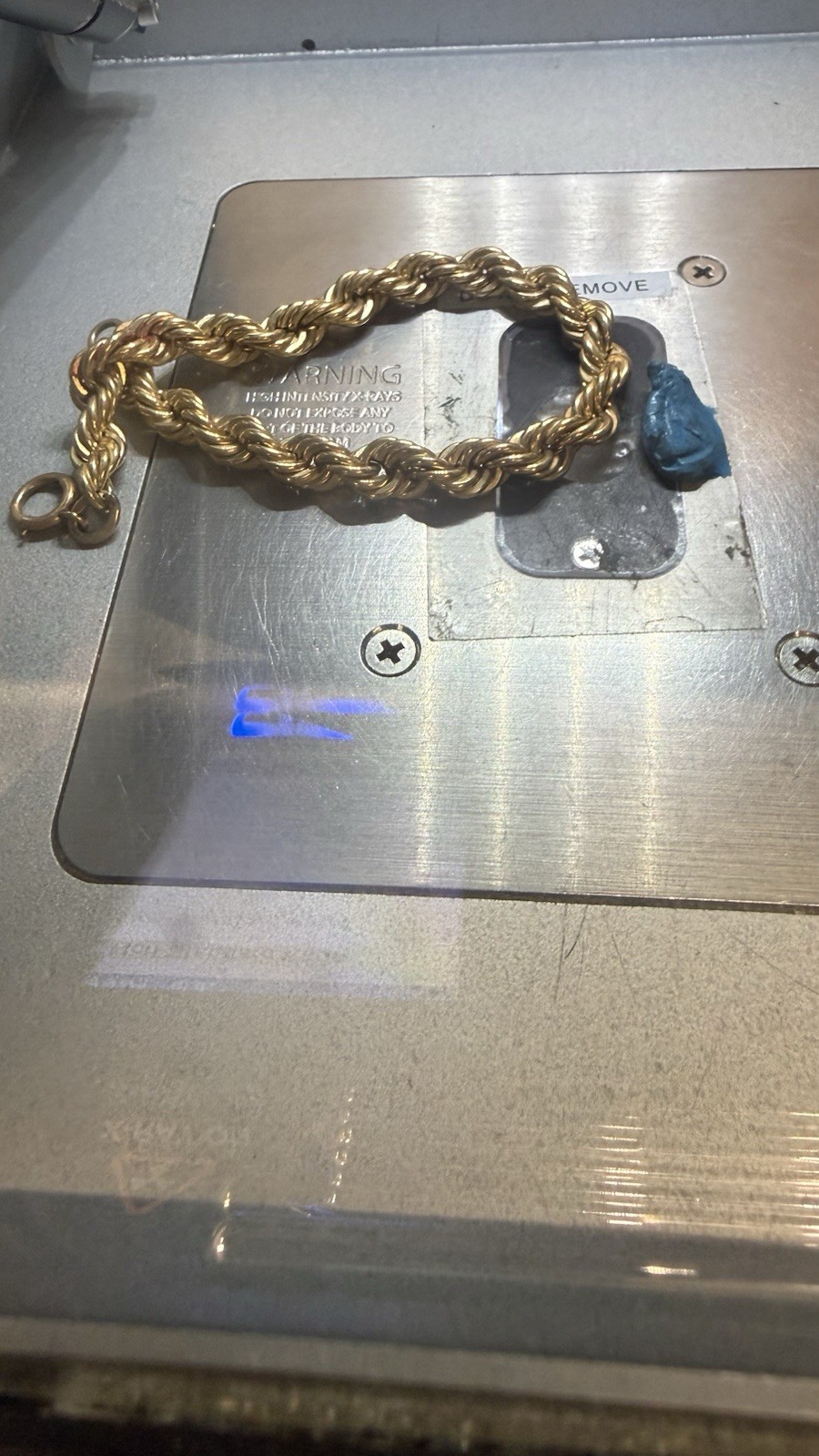 Vintage Rope Link Bracelet XRF Tests Approx 10.3K Gold 20.6g 7.25” Estate