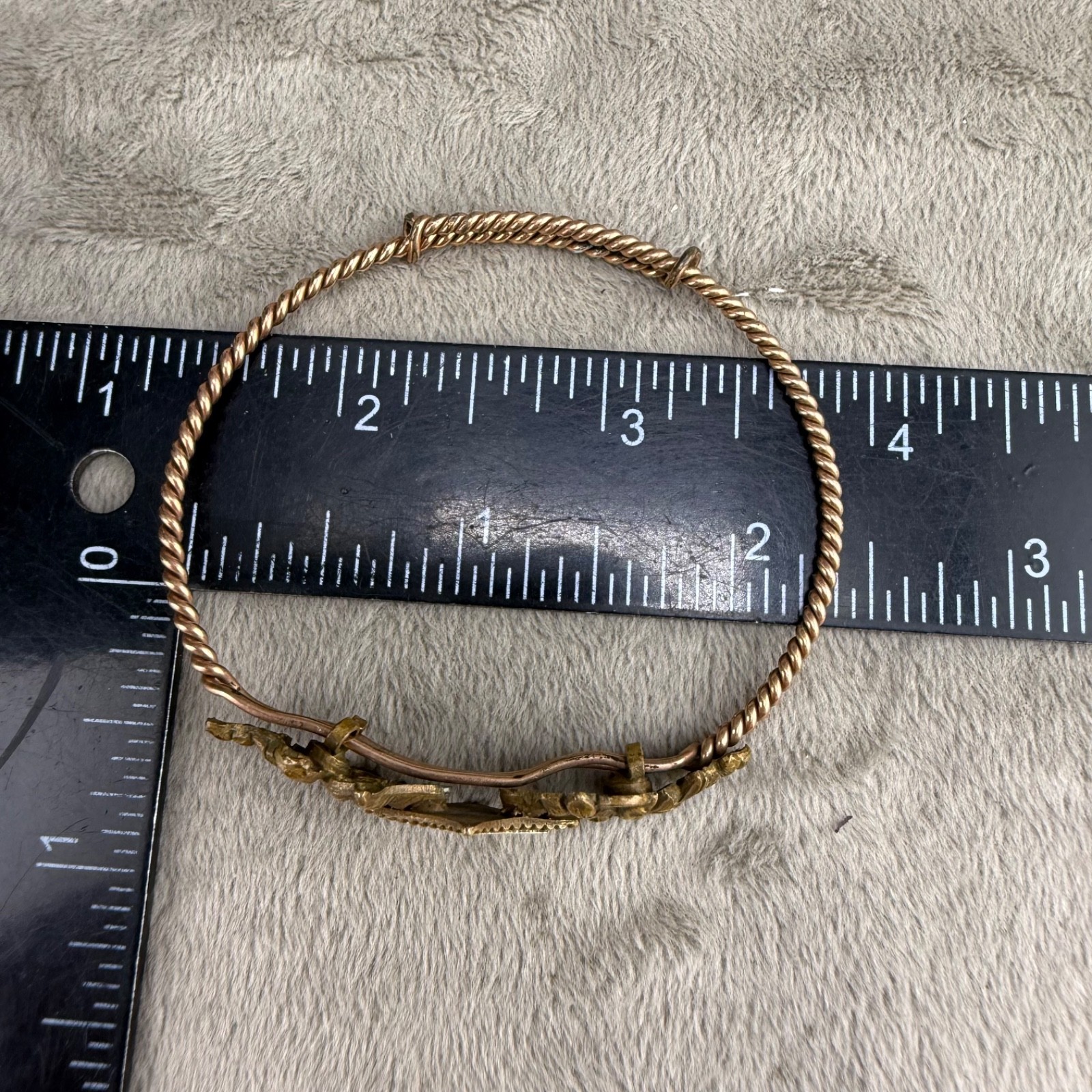 Vintage Gold Filled Engraved Bracelet 6.5”
