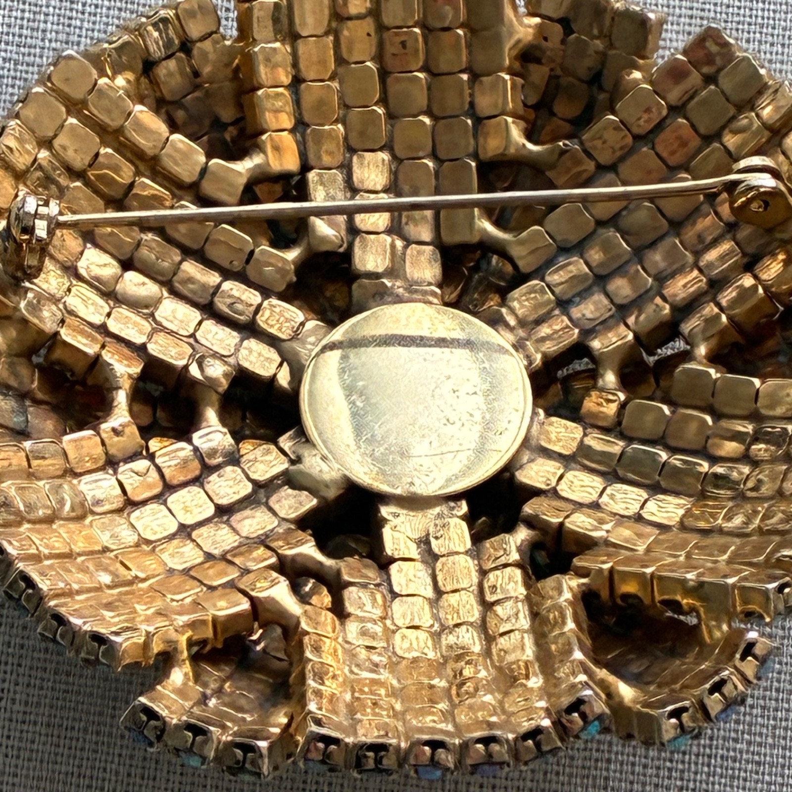 Vintage AB Crystal Brooch Pin Brooch