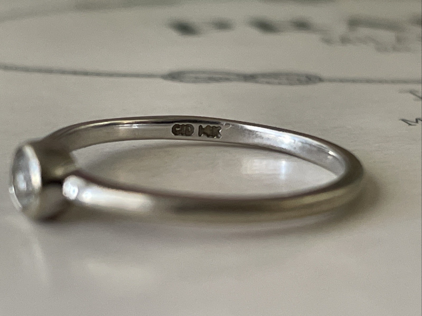 Simple Stackable Petite 14K Gold CID Clyde Duneier Ring Sz 6.5 and 1.38 g