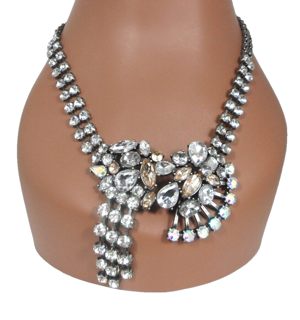 Victorian BR Negligee Necklace Belle Epoque Choker Asymmetrical Bow Tassel NWT