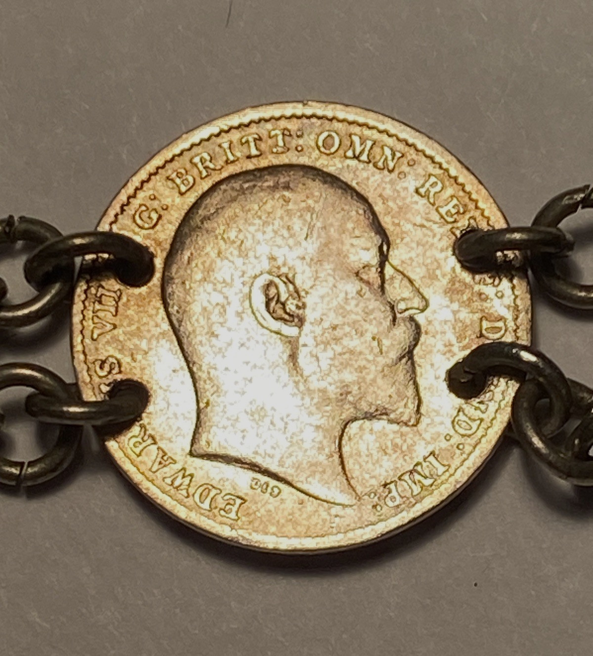 1902-1921 Kings George & Edward Sterling 3 Pence Coin Bracelet