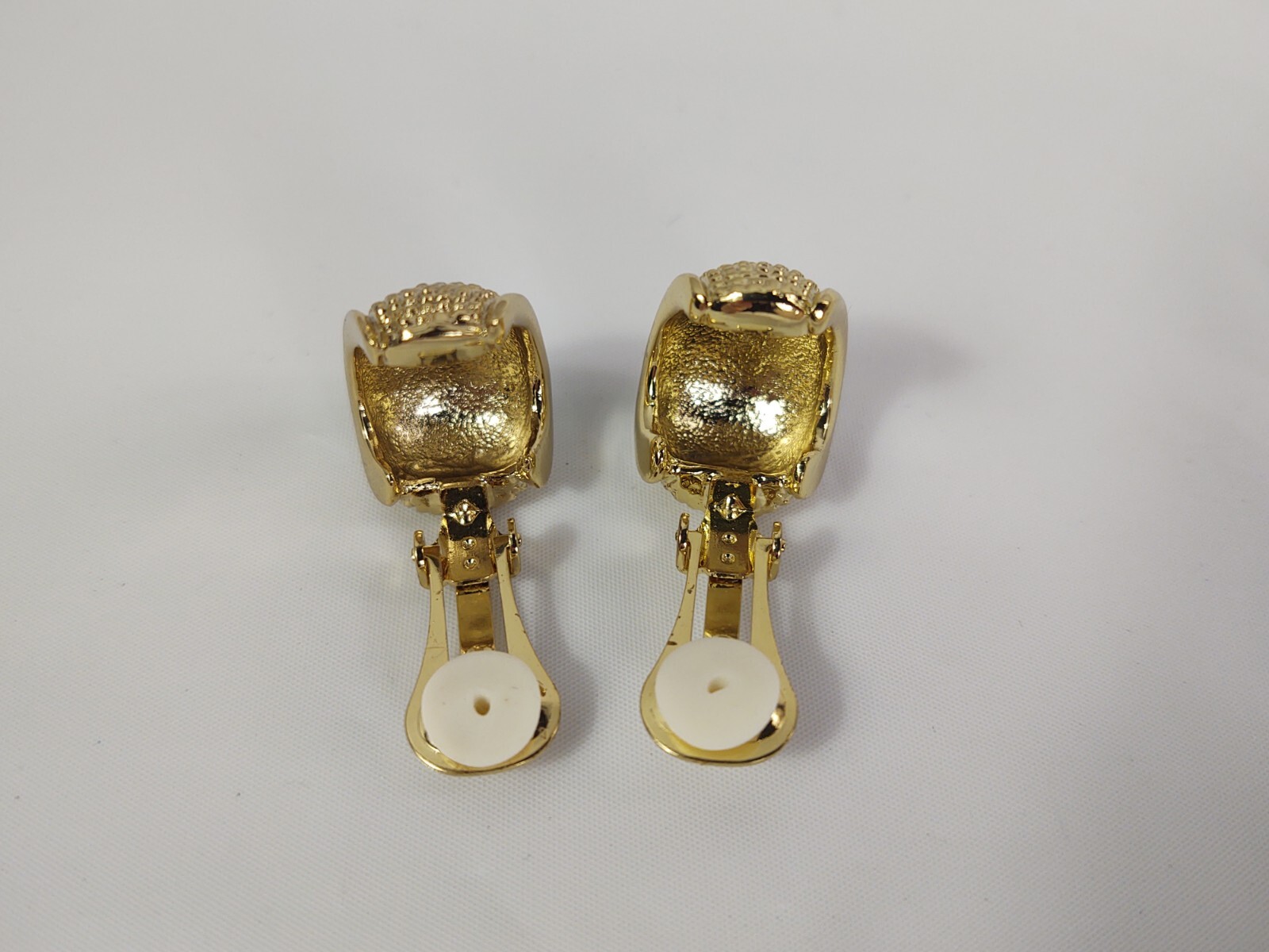 Vintage Necessities Sensitive Ears Clip Earrings Gold Tone Nickel Free Jewelry