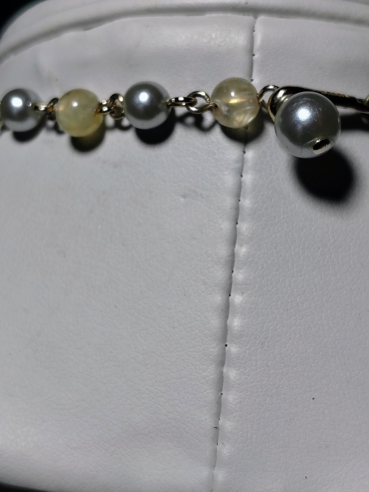 S401 Vtg Set Japan Multi Strand Beaded Necklace Clip Earrings Glass Faux Pearl