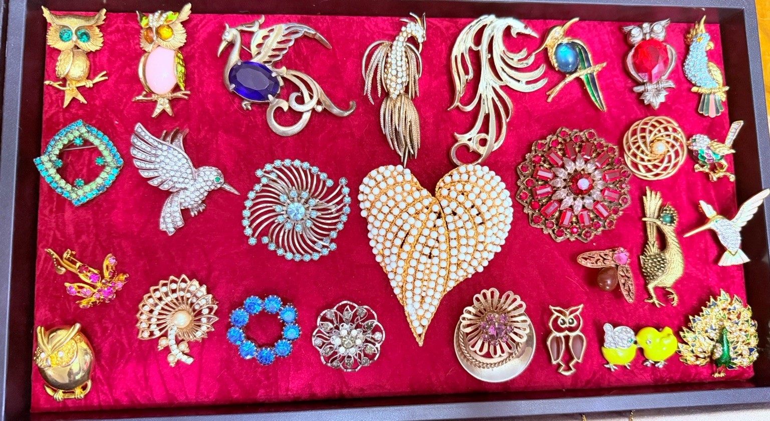 HUGE Vintage Mod Rhinestone Jewelry Lot High End Schreiner Weiss Eisenberg +