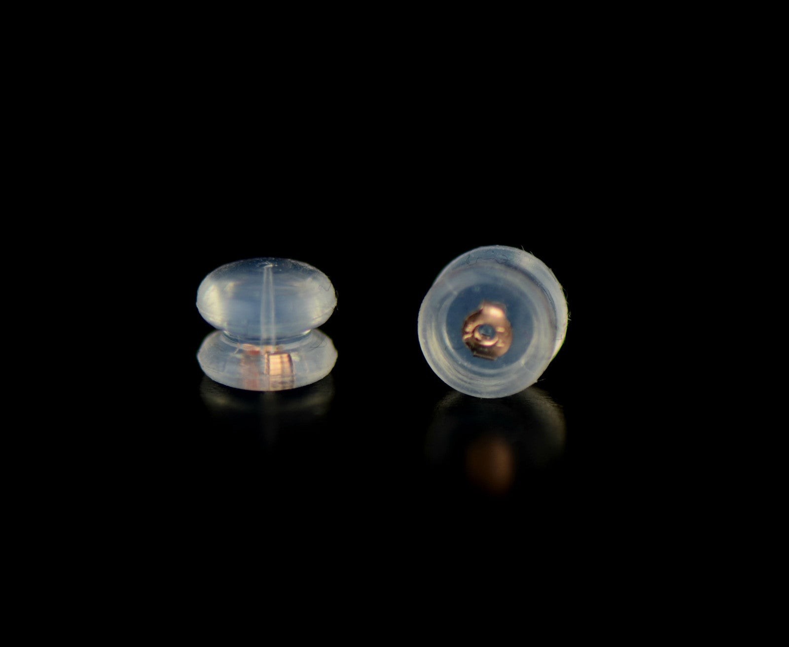14k Rose Gold Gold Jelly Silicon Back Earring by Pc and Pair!!!