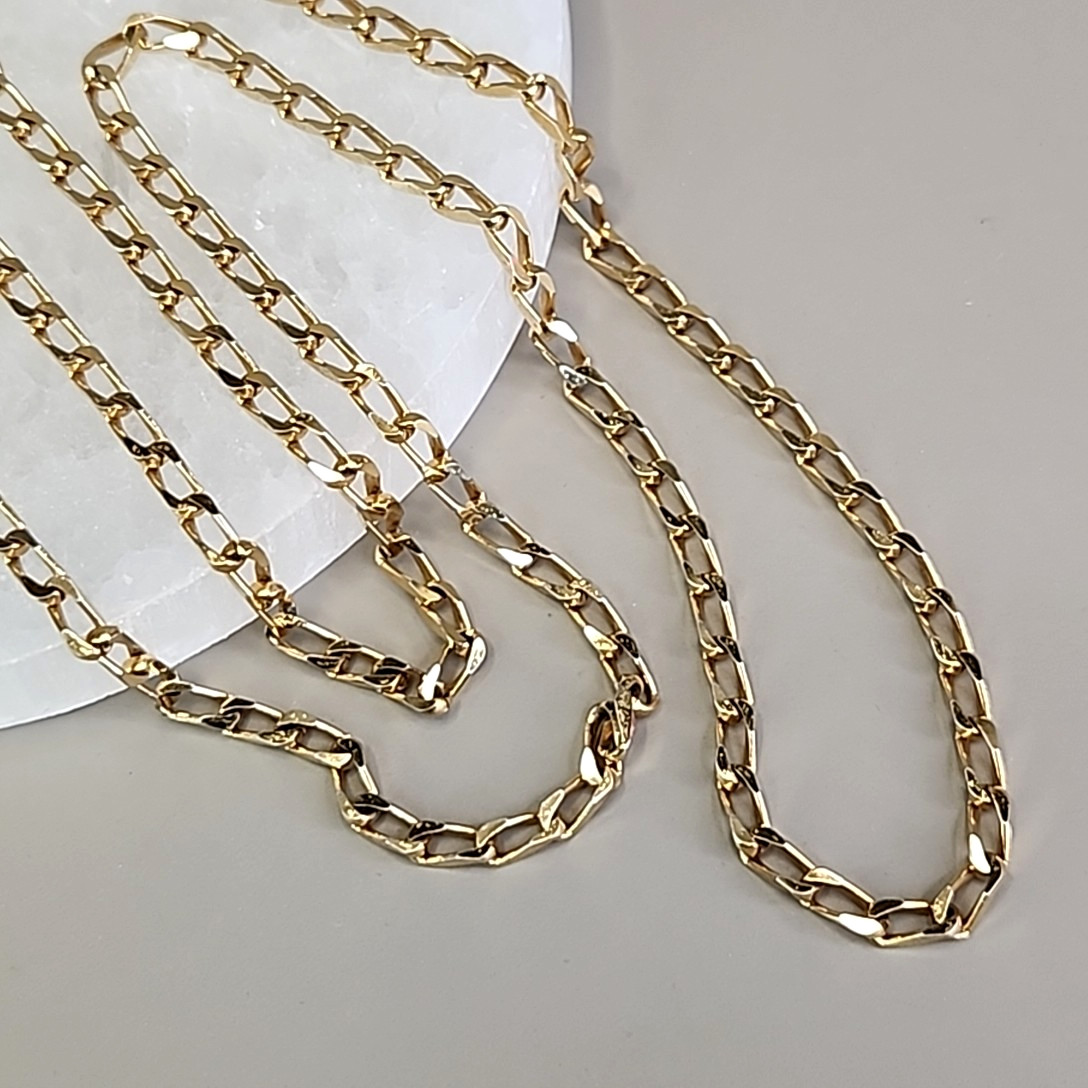 Vintage Napier Curb Link 4mm Necklace 28″