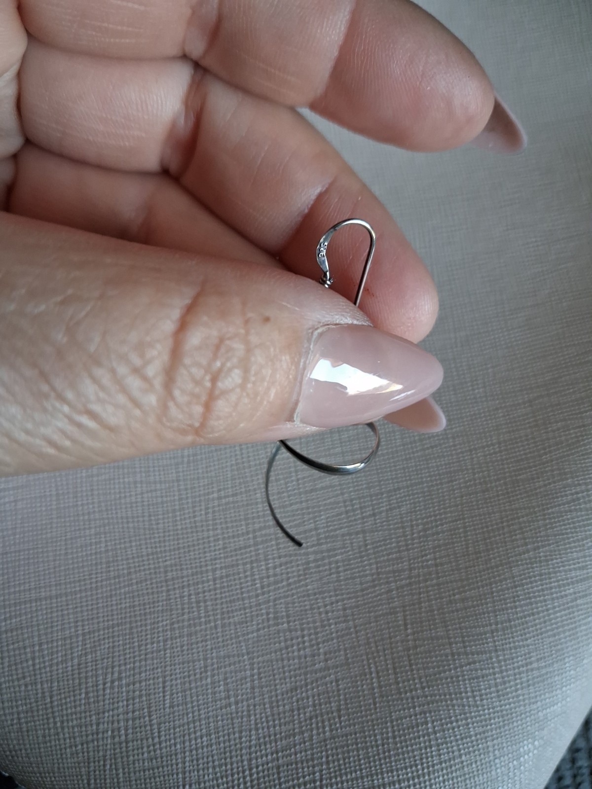 Vintage Earrings Sterling Silver Spiral Twist Long 2″Marked 925