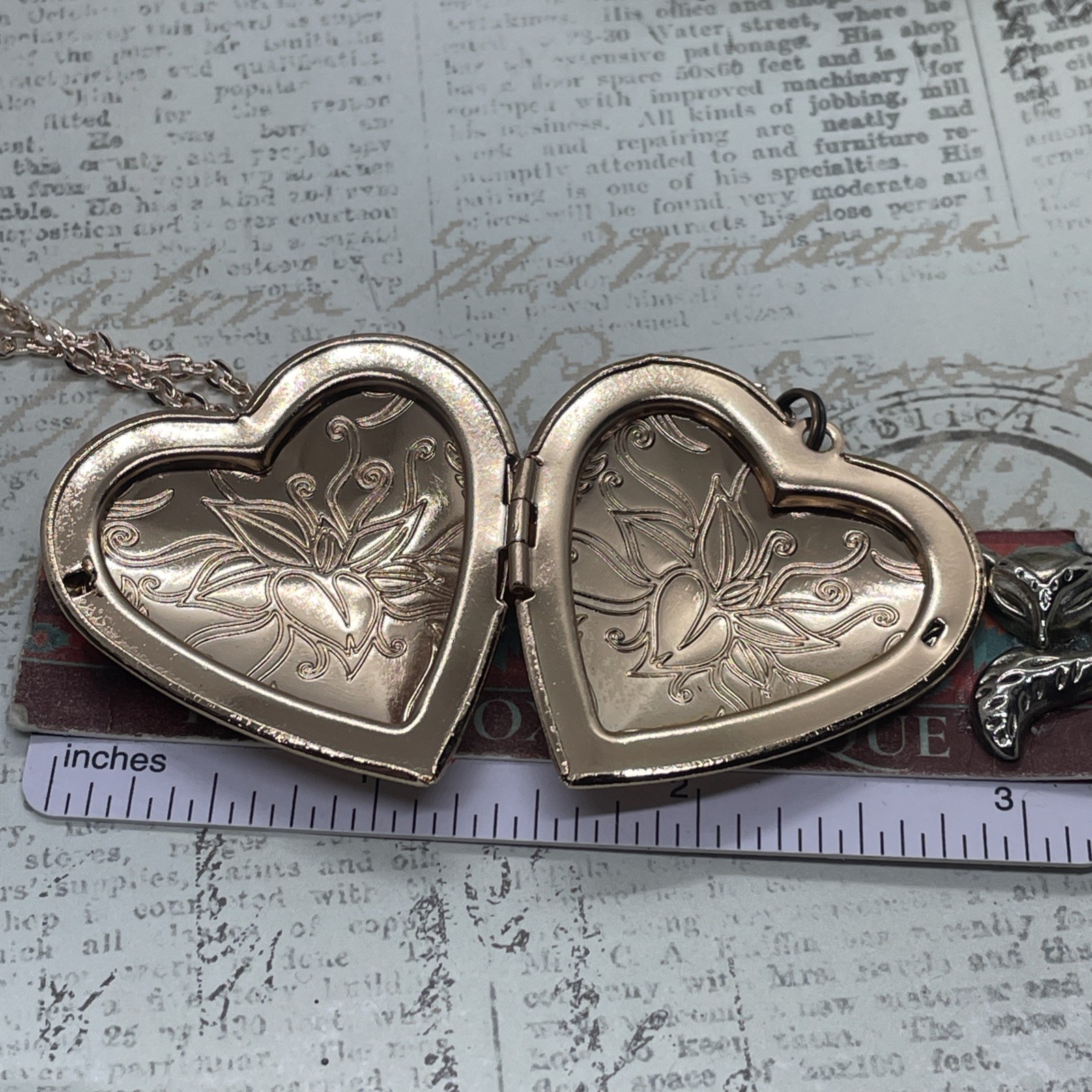 Blue Jay Bird VALENTINE Rose Gold Heart Locket Anniversary Bridal Gift Wedding