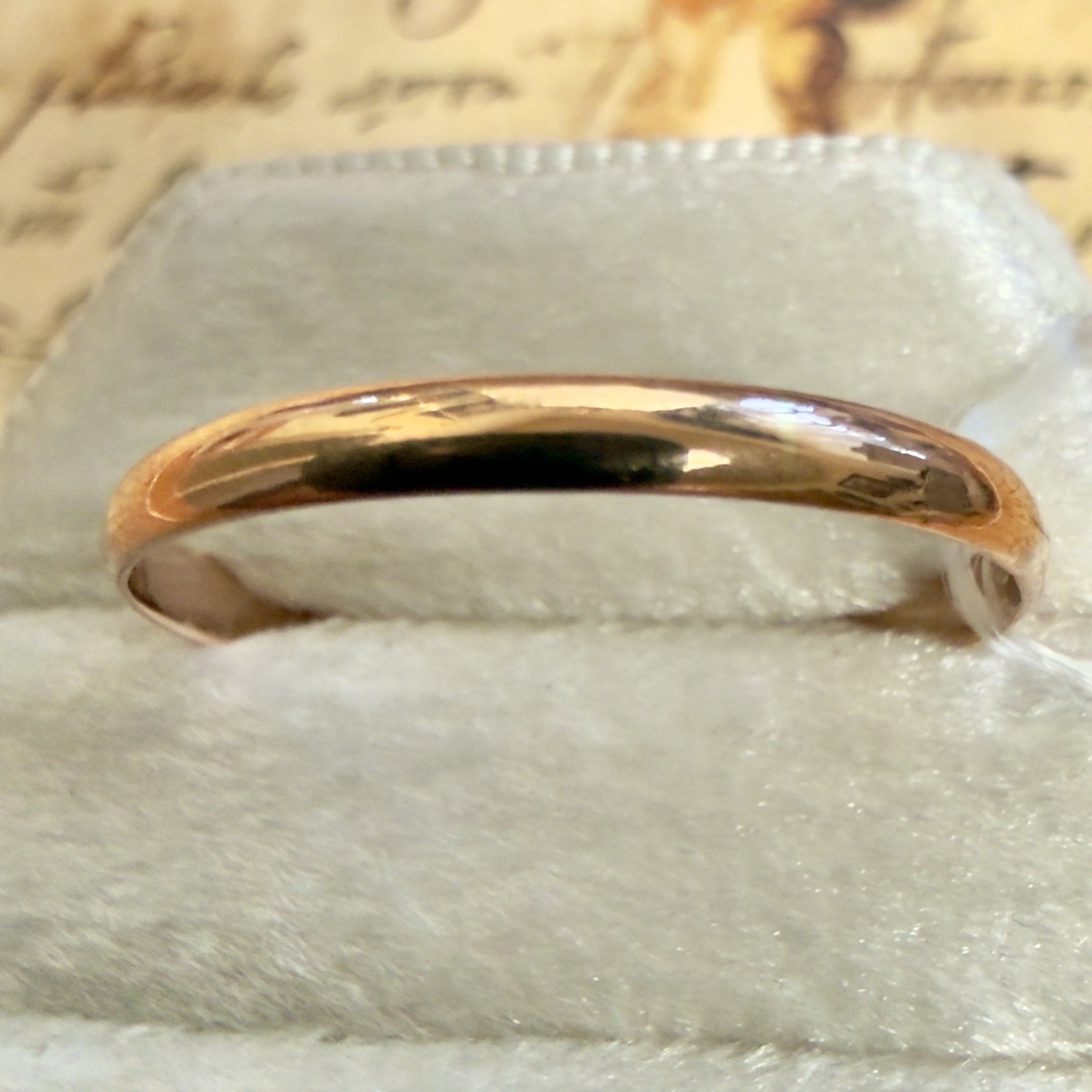 Size 9.5 – 14K 583 Rose Gold Ring – Vintage Eastern Europe Soviet Era #1976