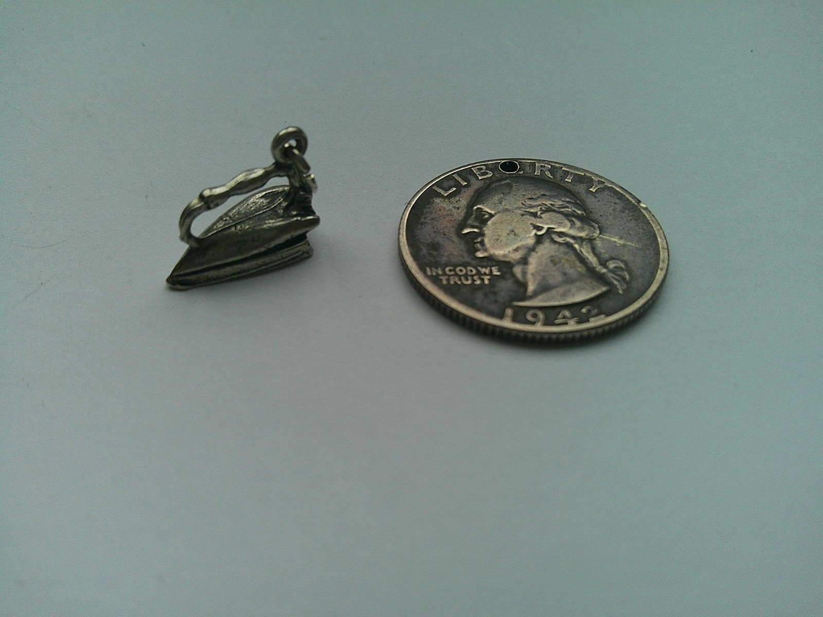 Vintage Sterling Silver Clothes Iron Charm
