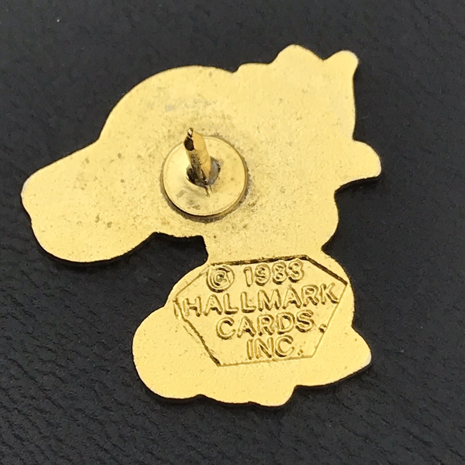 Hallmark Vintage 1983 Easter Enamel Pin White Rabbit Blue Flower Charm