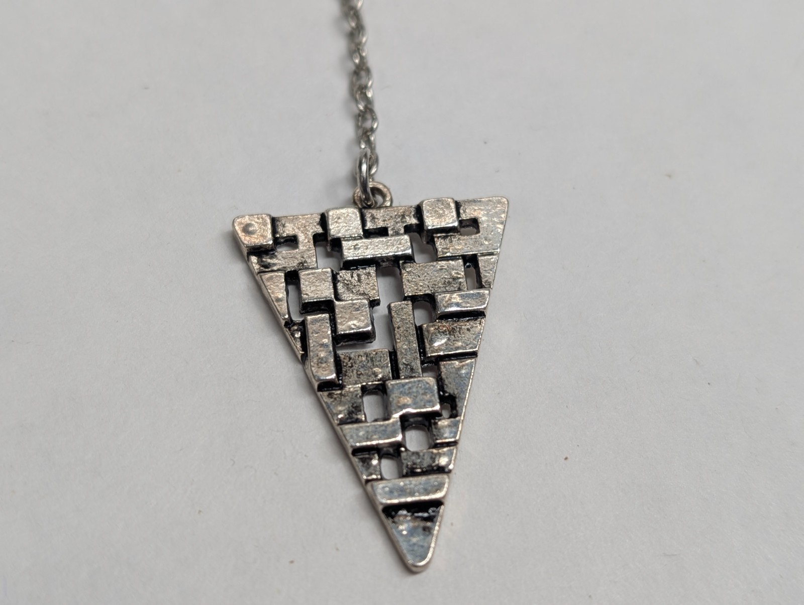 Upside Down Triangle Pendant Choker Necklace Geometric Hipster Chain Charm