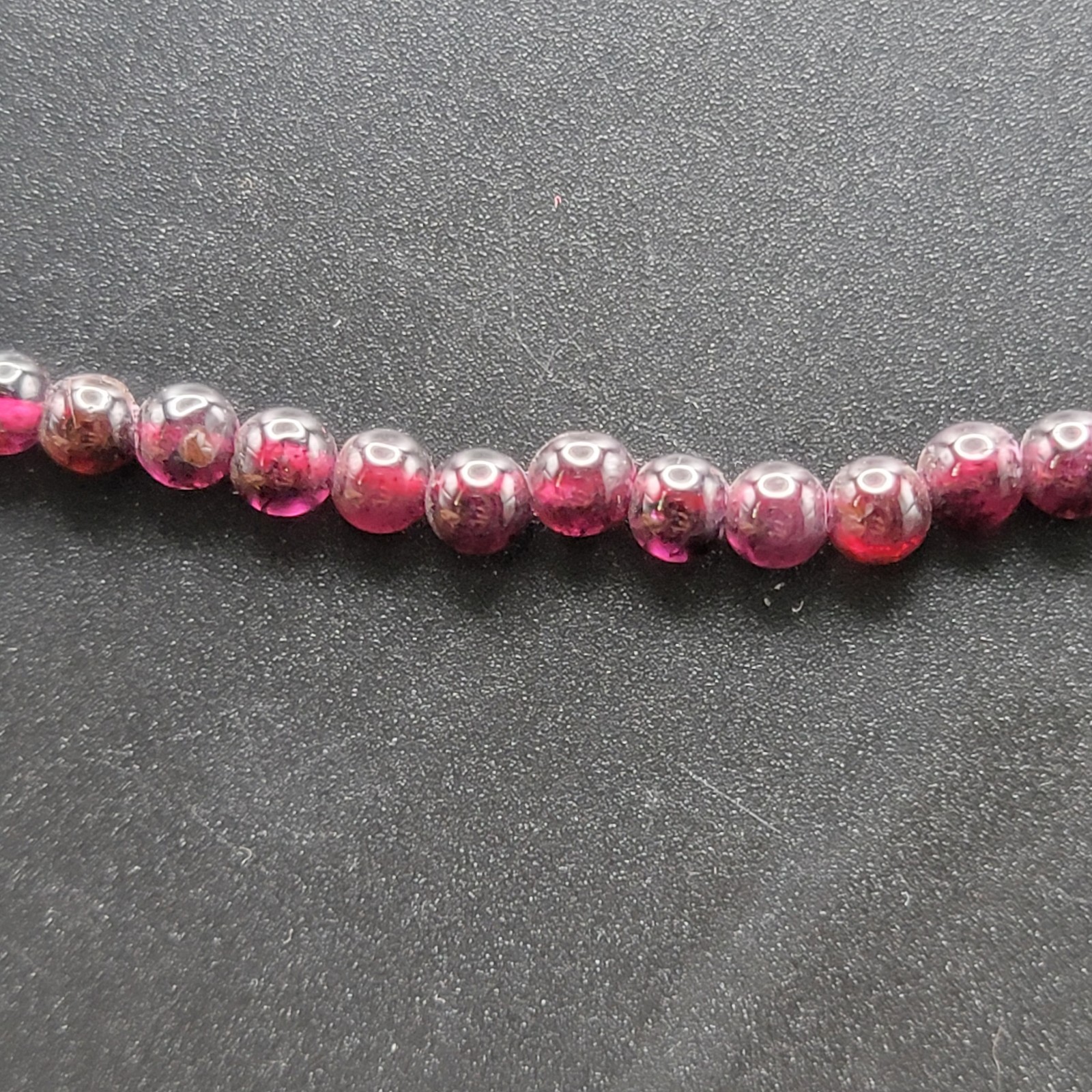 Natural Garnet Bead Necklace 4mm Red Stone Strand Choker Double Wrap Bracelet