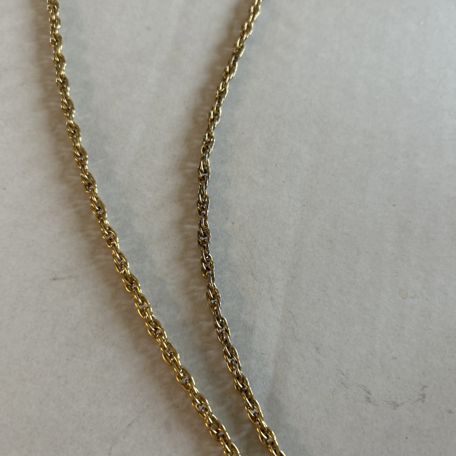 Crown Trifari Necklace 25 In VTG 1960s Estate Goldtone Pendant Signed