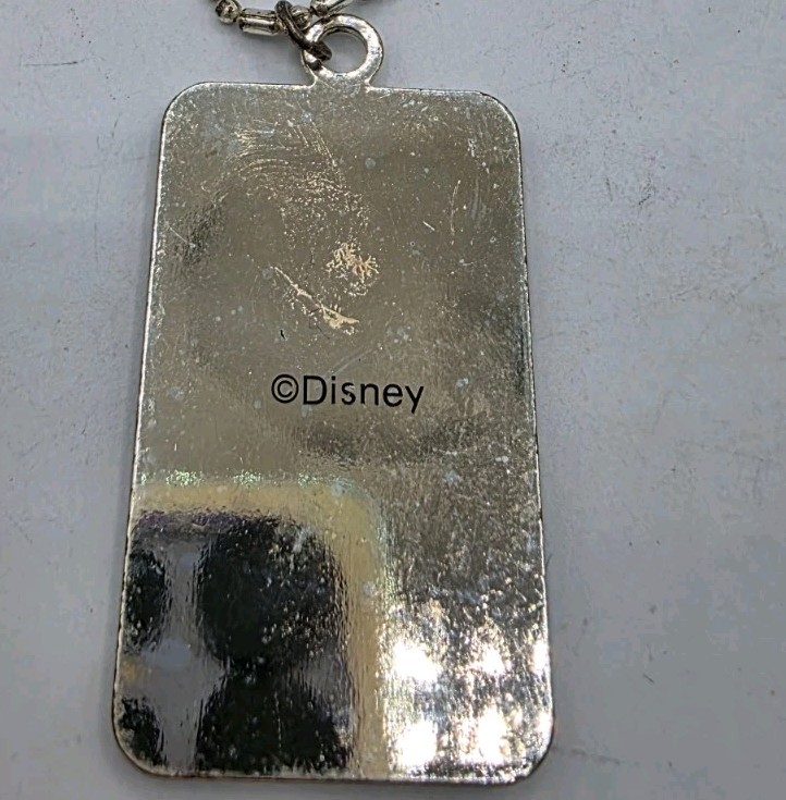 Vintage Y2K Disney Lizzie McGuire Dog Tag Pendant Necklace Jewelry Hillary Duff