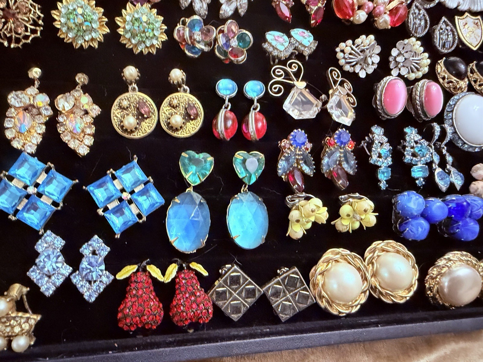 HUGE Vintage Mod Rhinestone Jewelry Lot High End Schreiner Weiss Eisenberg +