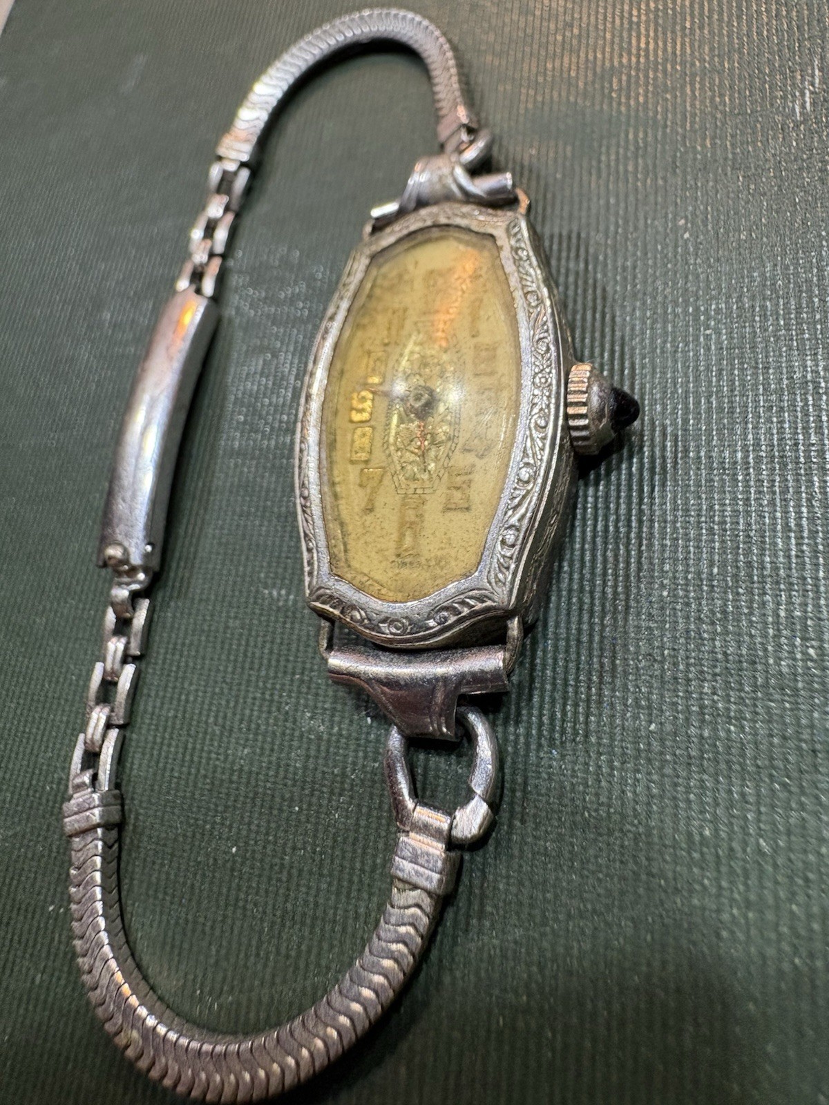Antique ART DECO Ladies Wrist Watch FONTAIN WATCH CO. non Working
