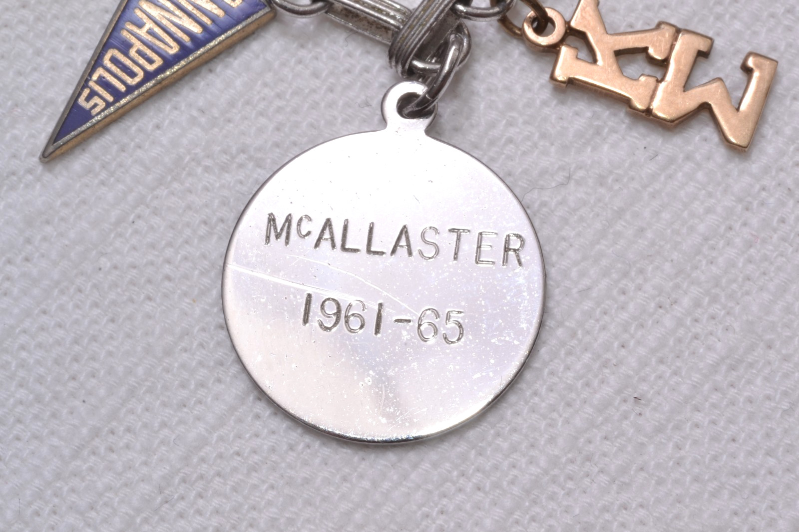 Vintage U.S. Naval Academy 9 Charm Bracelet 1960s 925 Sterling (Partial) USNA